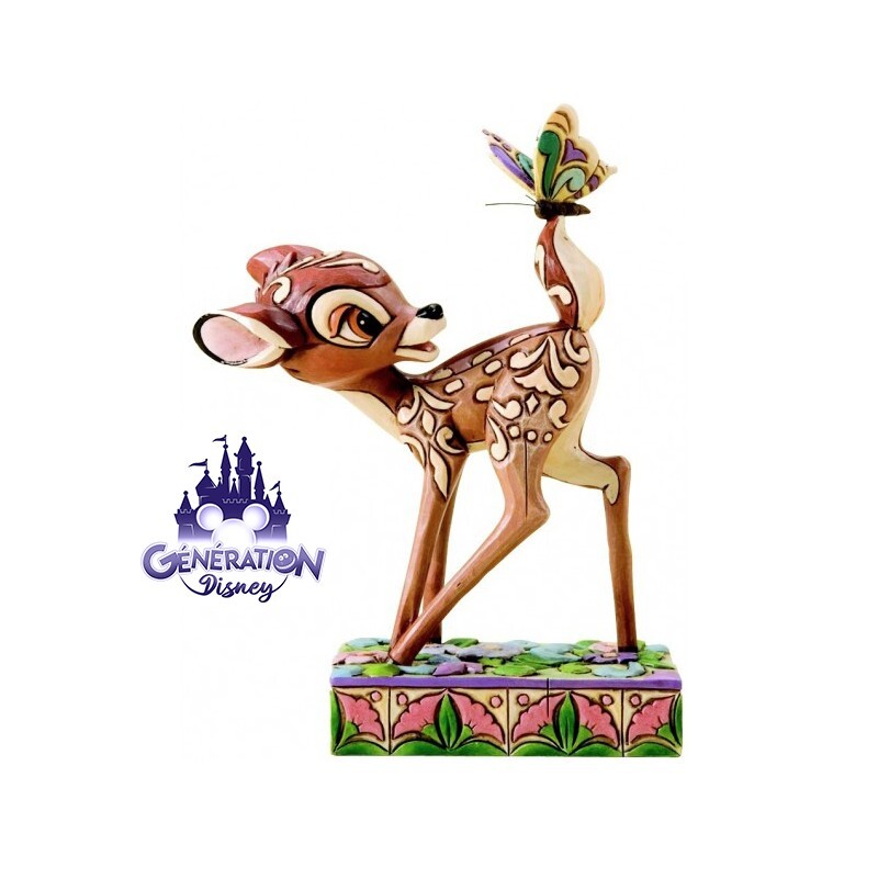 Statue résine Bambi et le papillon by Jim Shore - 12cm