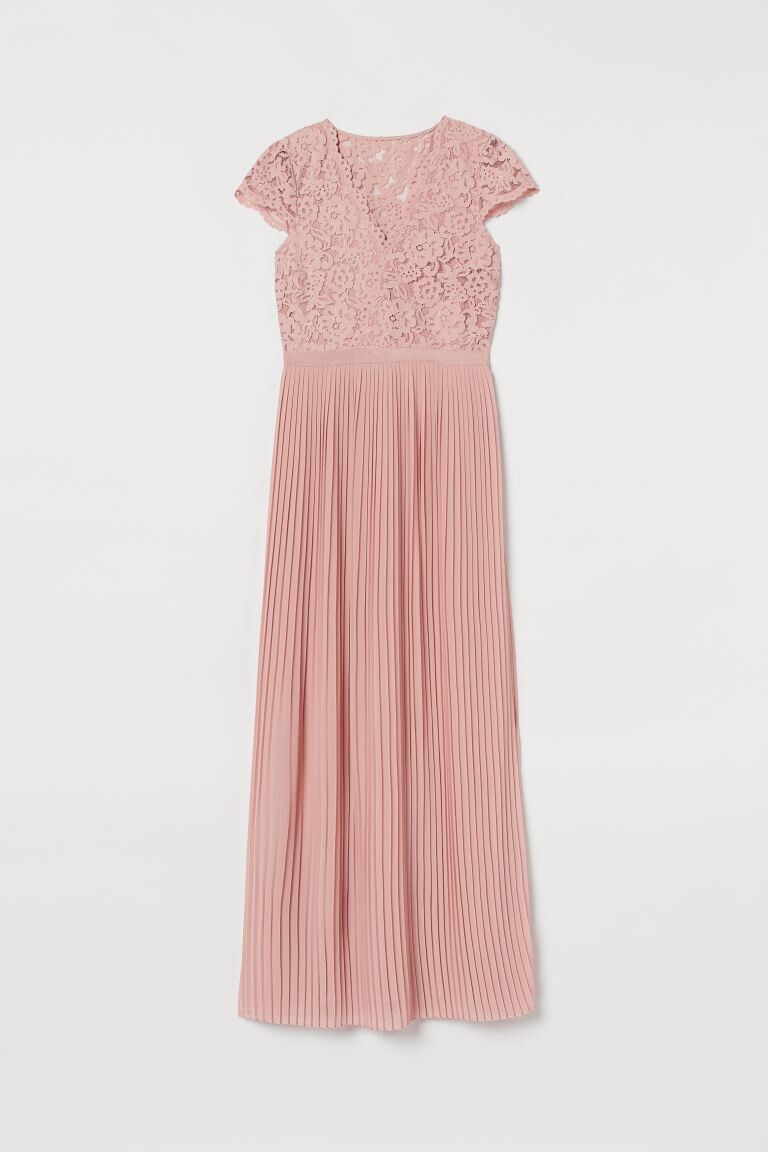 Robe longue plissée