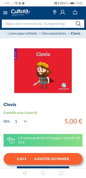 Livre quelle histoire CLOVIS
