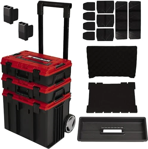 Einhell Tour de coffrets de rangement E-Case Tower (120 kg max, pour le rangement modulable d’équipements sensibles)
