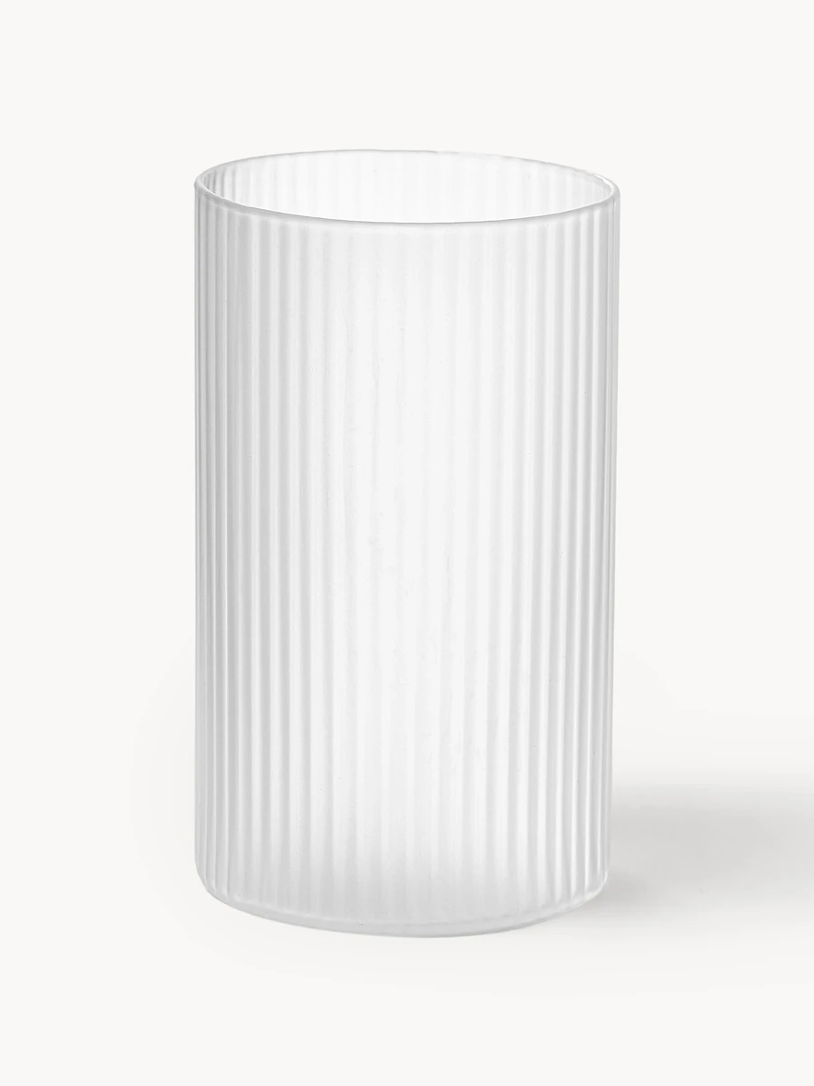 Verres à long drink striés soufflés bouche Ripple, 4 pièces