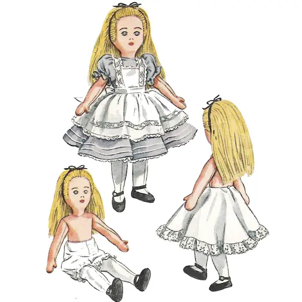 Modèle des années 1940, poupée enfant Alice au pays des merveilles - Hauteur 18" (45,7 cm)
