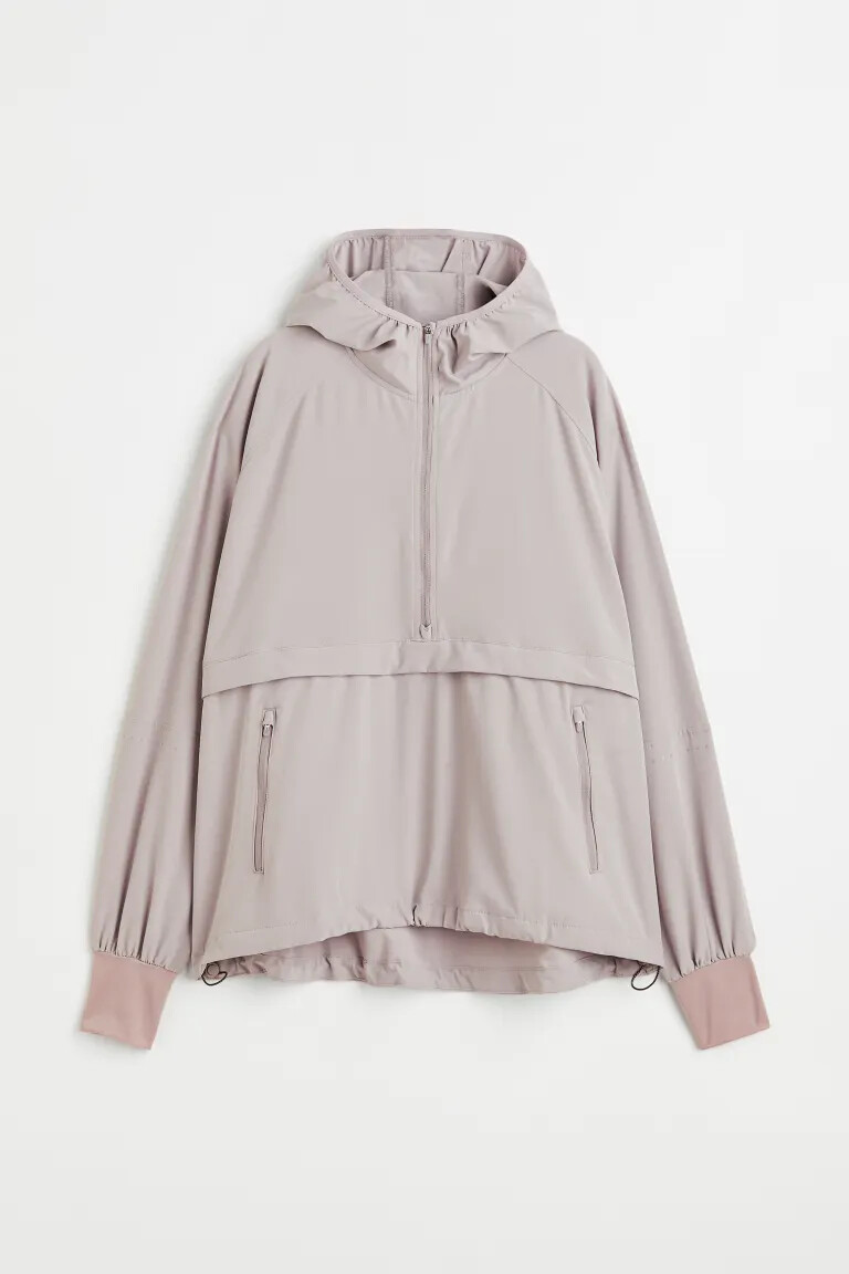 Veste running Relaxed Fit - Grège clair ou noir taille M