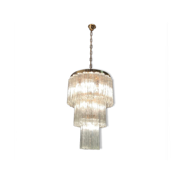Lustre italien Art Nouveau Murano Glass Rod | Selency