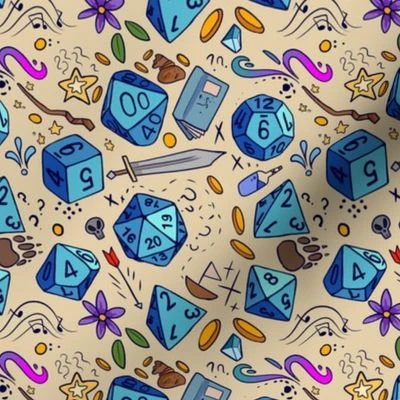DND pattern Fabric | Spoonflower
