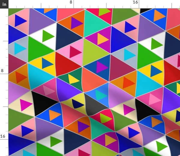 Harlequin Flags #2 - white lines, Fabric | Spoonflower