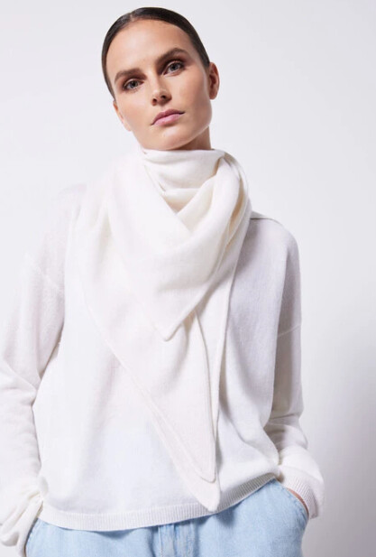 Echarpe cachemire Notshy Noir ou blanc (ebene ou lys)