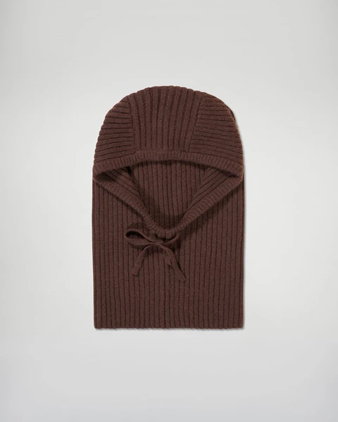 Cagoule Regular à Côtes (H25 / ACCESSOIRES / Chocolat)