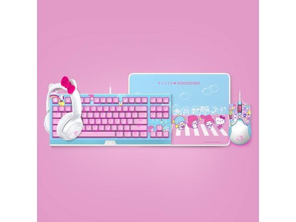 Razer Chroma HelloKitty I SANRIO Pink Exclusive Mouse Wired Mouse and Pad Combo for Gaming and Office