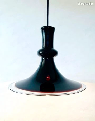 Suspension en verre Holmegaard par Michael Bang -Modèle Etude