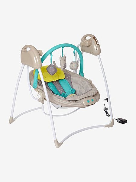 Balancelle avec arche de jeux Babyswing vertbaudet beige - Vertbaudet