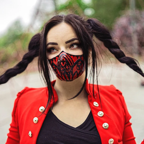 Handmade Latex Gothic Window Facemask functional comfortable