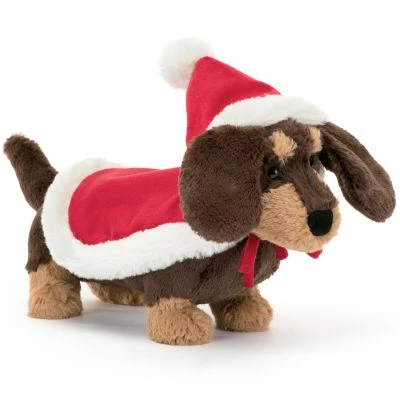 Peluche Otto le teckel de Noël (19 cm)
