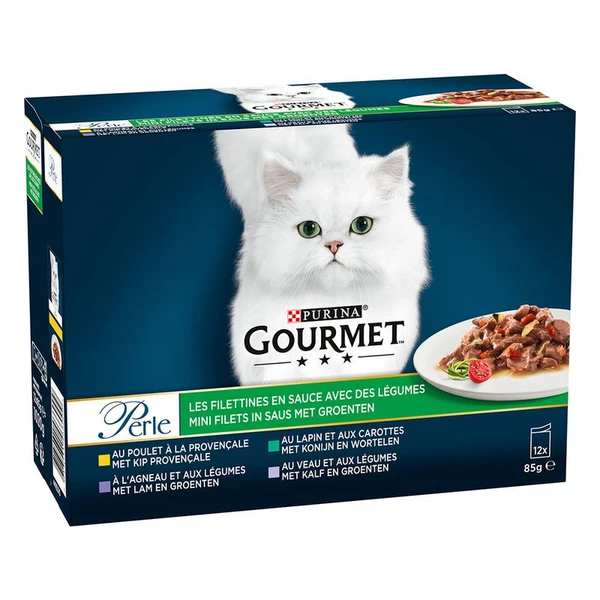 Lot mixte Gourmet Perle 12 x 85 g pour chat