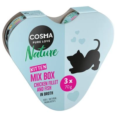Coffret Cosma Nature Kitten 3 x 70 g pour chaton 