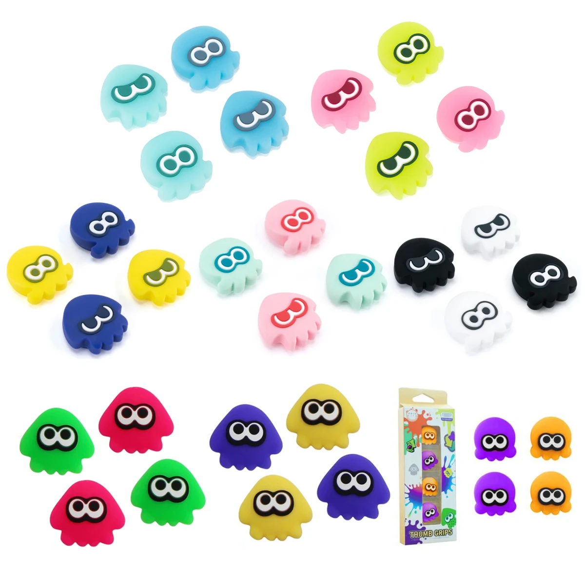 Coque de manette en silicone Octopus Squid, housse de manette pour Nintendo Switch Oled NS Lite Joy-con Contrmatérielle, Thumb Stick Grip Cap - AliExpress 44