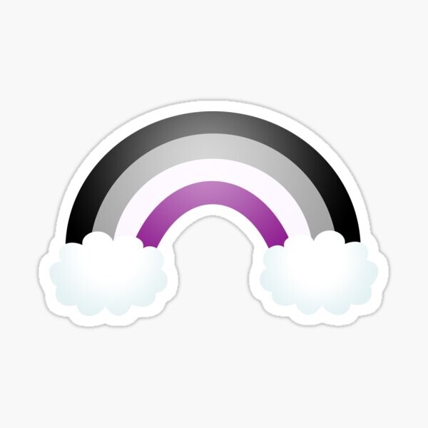 Asexual Rianbow Pride - Sans texte | Sticker