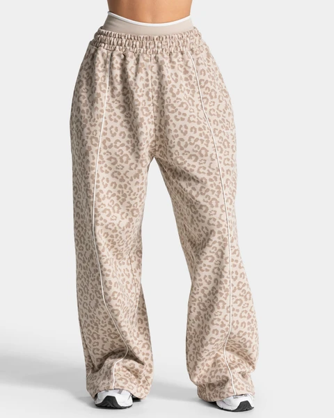Pantalon de jogging Wide Leg Contrastline « léopard »