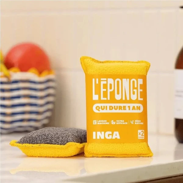 Duo d'Éponges Lavables - Coloris au Choix