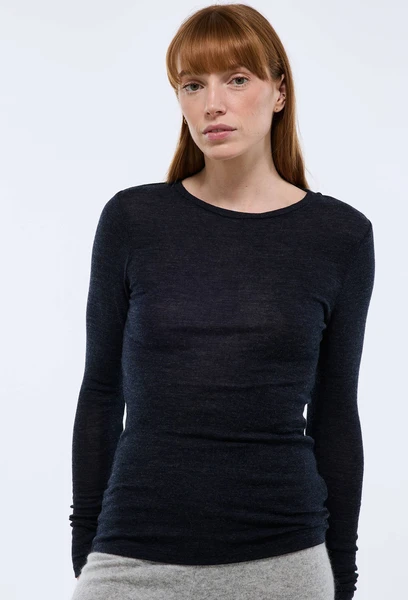 T-shirt manches longues en laine mérinos