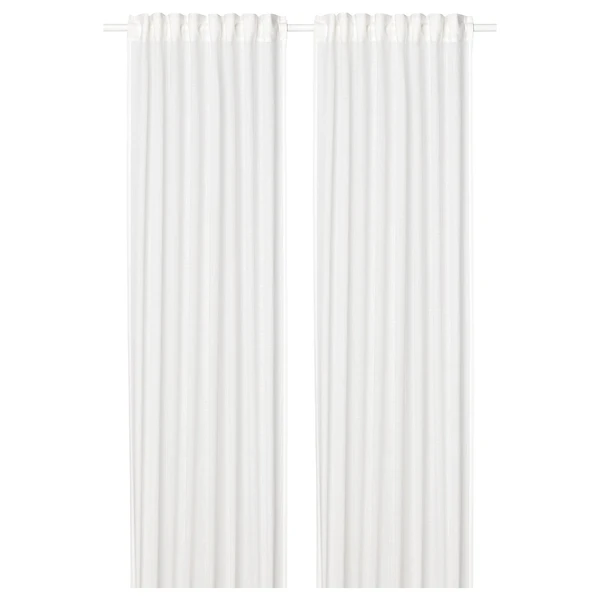 SILVERLÖNN Voilage, 2 pièces - blanc/ruflette 145x250 cm