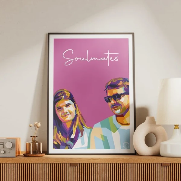 L'Affiche Portrait Couple Personnalisée - A4