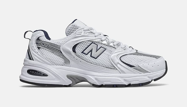 New Balance 530 blanc et indigo