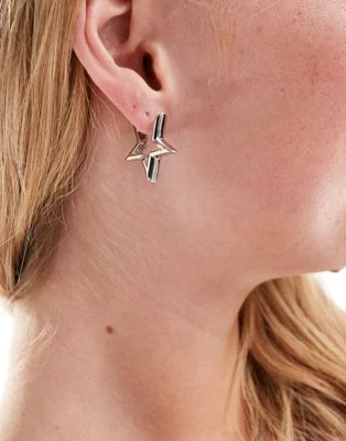 DesignB London - Boucles d'oreilles étoile - Argenté