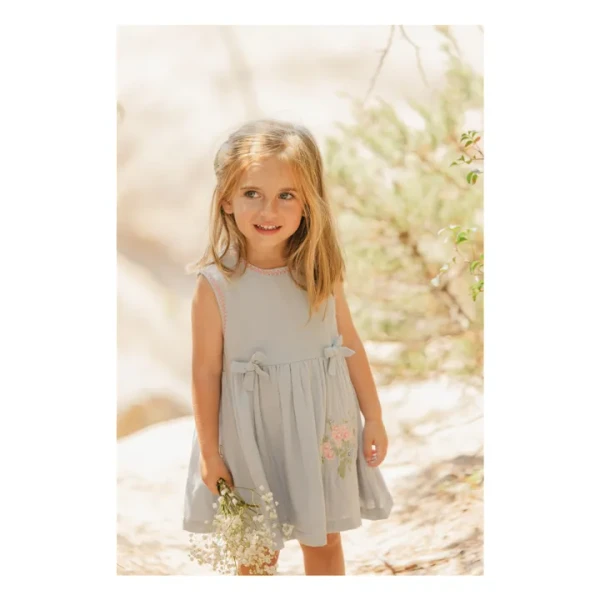 Robe Nœud | Bleu gris