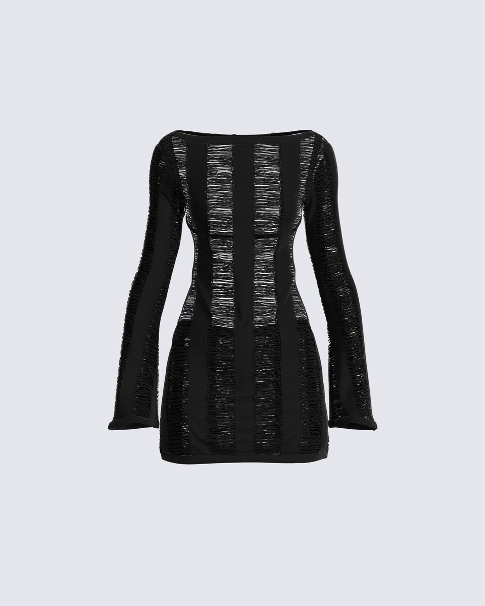 Mindy Black Mini Dress