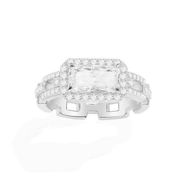 Bague Chaîne Pavé