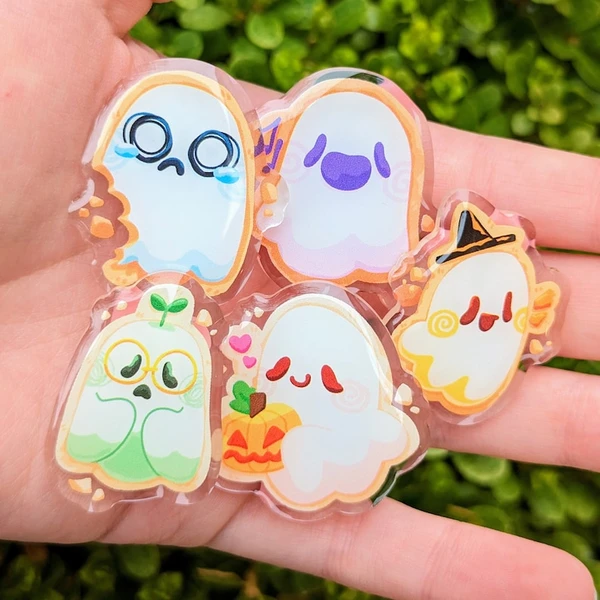 Boo&#39;kies Ghost Cookie Acrylic Pins!