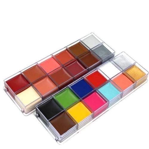 Ensemble de 12 Couleurs de Peinture Corporelle à l'huile (2 Variantes)