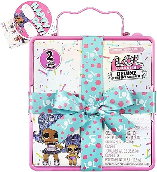 L.O.L. Surprise! Édition limitée Deluxe Present Surprise. Cadeau soirée Pyjama & 2 poupées Exclusives, Tenues de Mode. Série 2, Poupées de Collection pour Filles & garçons, 3 Ans + : Amazon.fr: Jeux et Jouets