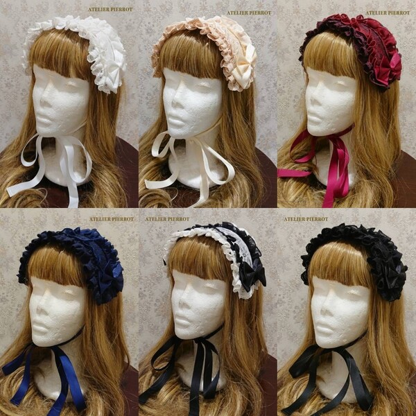 Lolita doll hair band bonnet hair accessories hair band Bow-knot 