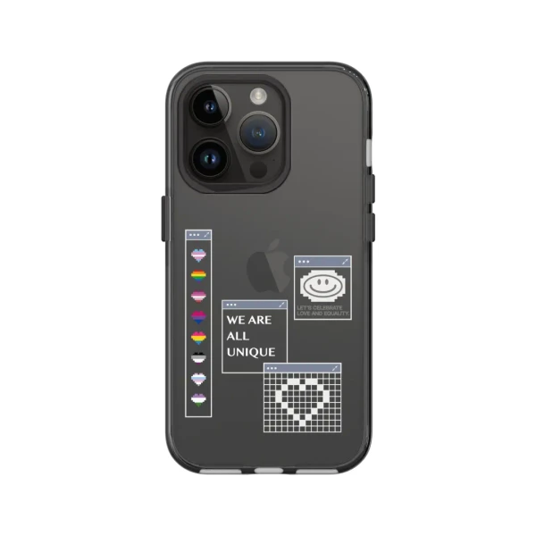 iPhone 14 Pro Clear Noir Quartz - Love in All ____ / We are all unique