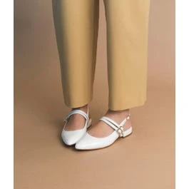 BALLERINE SLING BACK SIRINE BLANC