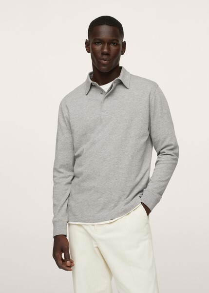 Polo coton à manches longues -  Homme | Mango Man France