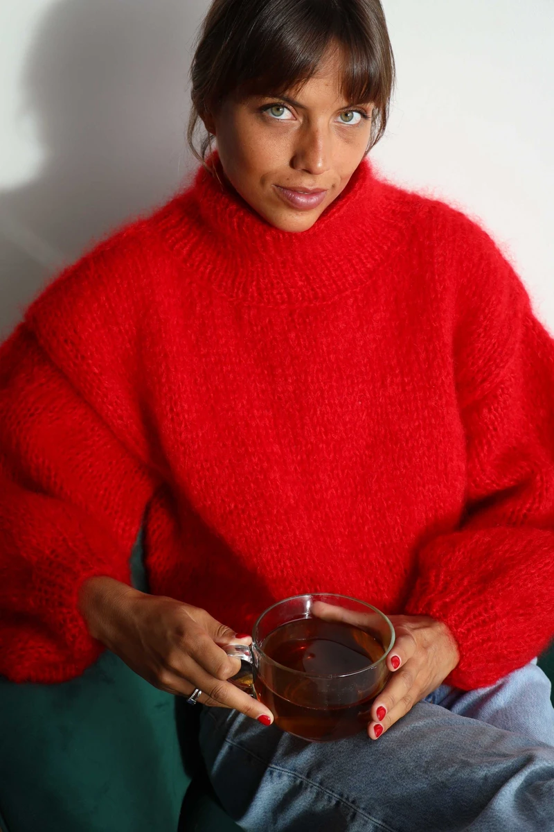 Pull Jeanne rouge