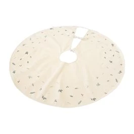 Couvre-pied de Noël, coton recyclé, forêt d'hiver, Ø env. 120 cm