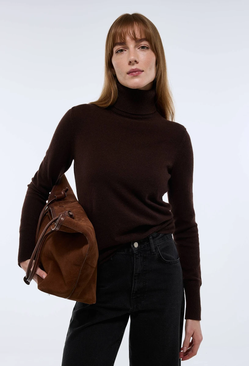 Pull col roulé en cachemire
