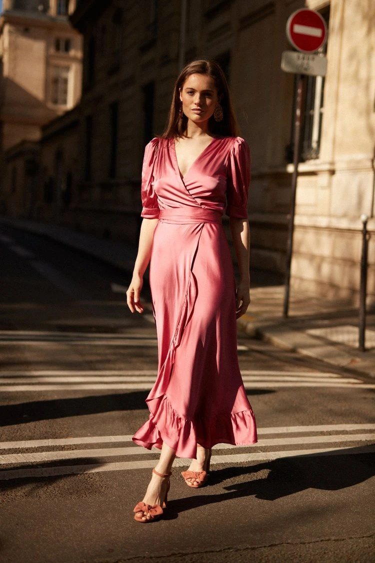 Robe Satine - Rose Blush