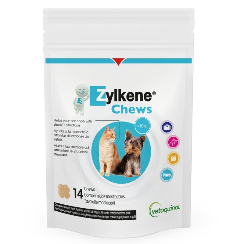 Vetoquinol Zylkene Chews 75 mg pour chat et petit chien < 10 kg 