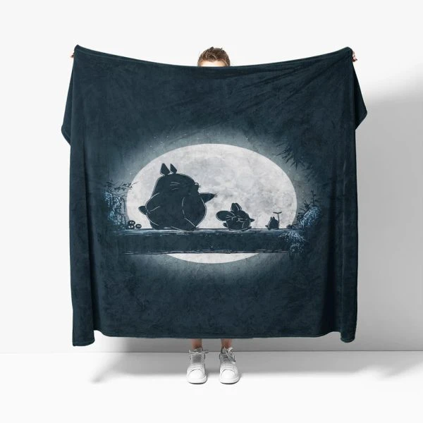 Totoro In Th Moon Blanket Flannel | Ghibli Merch Store