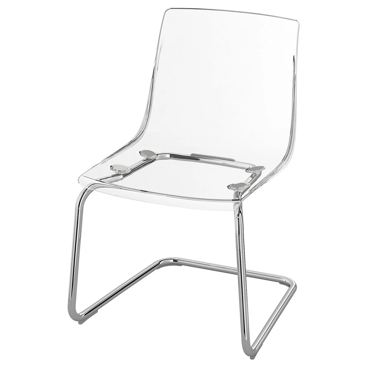 TOBIAS Chaise - transparent/chromé