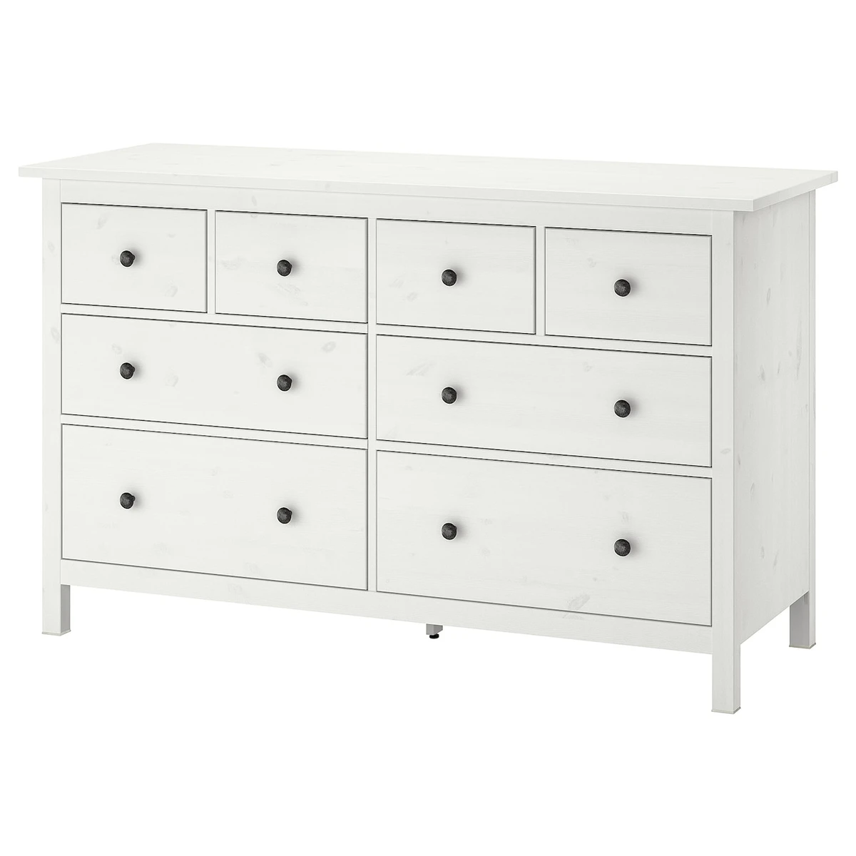HEMNES Commode 8 tiroirs - teinté blanc 160x96 cm