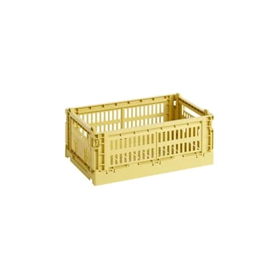 Panier Colour Crate plastique jaune Small / 17 x 26,5 cm - Recyclé - Hay
