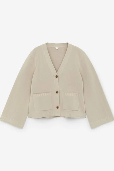 Gilet en coton – Taupe clair – Femme – ARKET FR