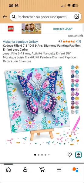 Diamond painting papillon 