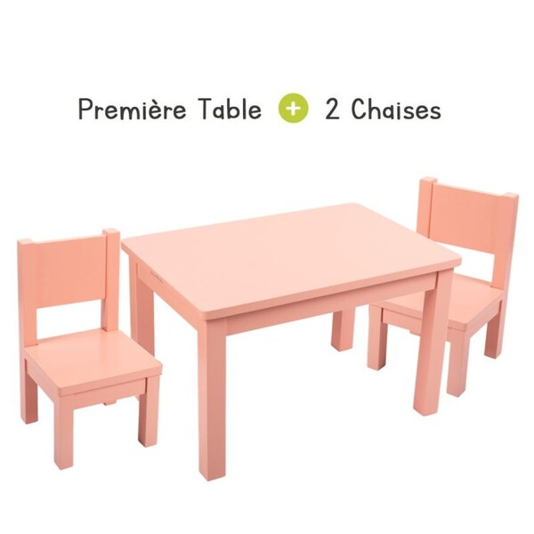 Ensemble Table et Chaises Enfant Montessori Blush 